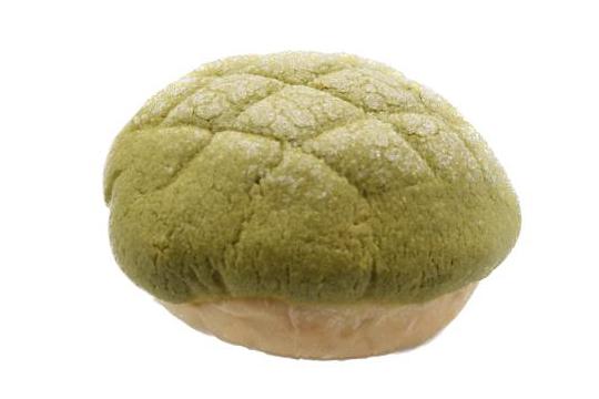 ふわふわお抹茶メロンパン（川﨑製パン）｜単価144円／業務用120個セット（30個×4箱)