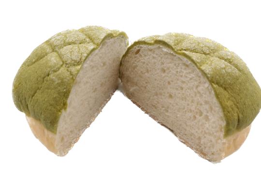 ふわふわお抹茶メロンパン（川﨑製パン）｜単価144円／業務用120個セット（30個×4箱)